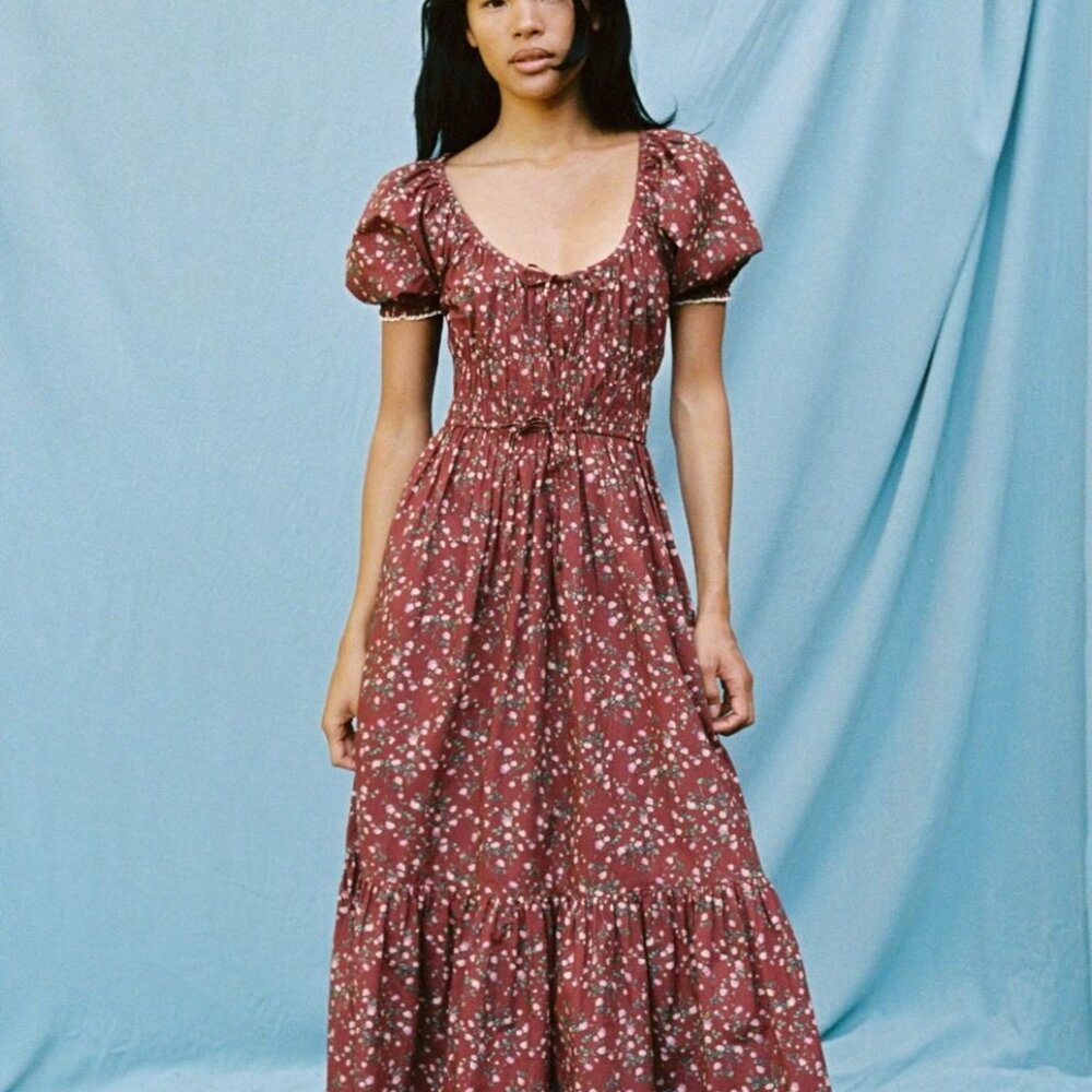 NWT Christy Dawn Brynne Dress Rouge Rosette Sz S